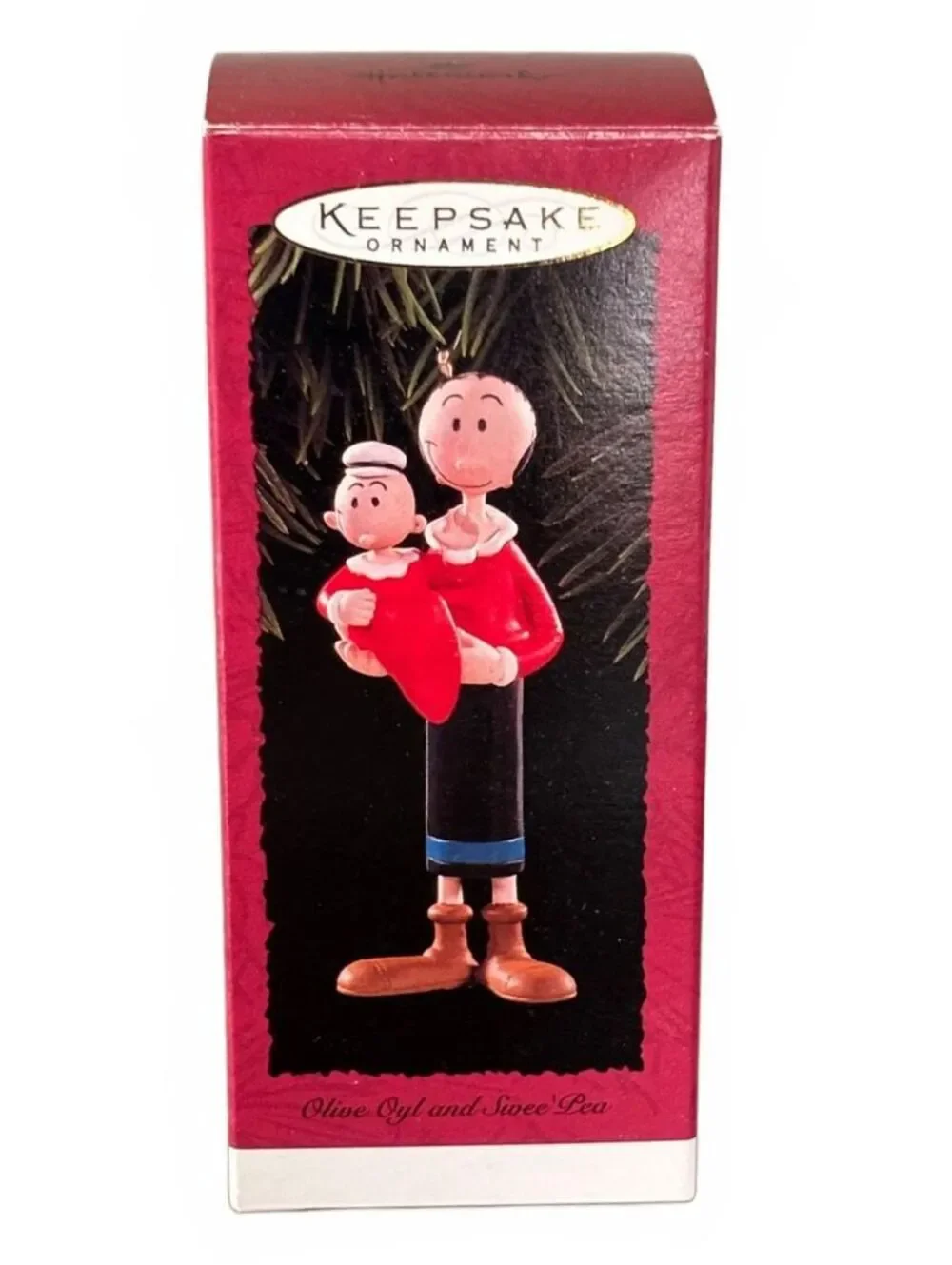 1996 Hallmark Keepsake Olive Oyl & Swee'Pea Popeye Ornament QX5481 w Box